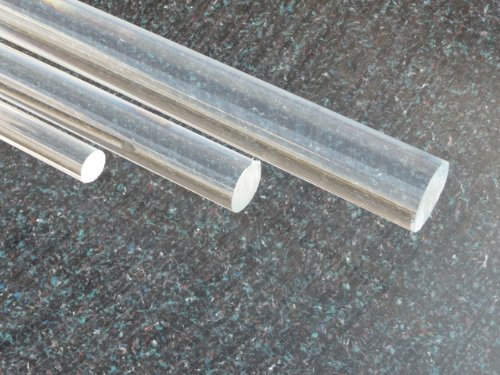 Barre ronde acrylique, Ø 8 mm longeur 1000 mm transparente (plexiglass)