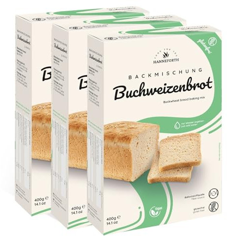 Glutenfreie Backmischung Buchweizenbrot | 3x400gr | Hanneforth
