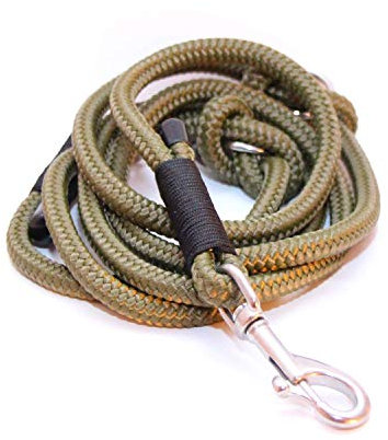 Tauleine Military Green, wunderschöne Hundeleine aus hochwertigem PPM-Seil, verstellbare Führleine