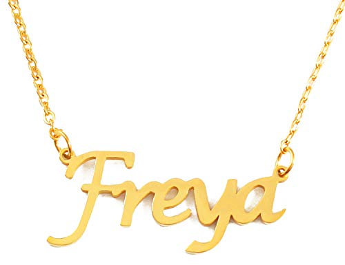 Kigu Freya Vergoldet Namenskette Personalisiert Damen Halskette Mit Namen Fashion Schmuck Geschenk Fur Freundin Mutter Schwester