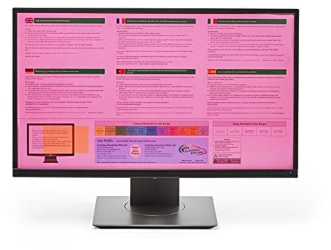 Crossbow Education 24-Inch Widescreen Monitor Overlay - Dyslexia and Visual Stress Friendly (Magenta)