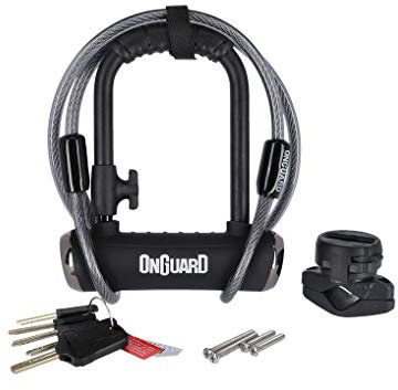 ONGUARD Pitbull Candado de grillete, Unisex Adulto, Negro, Talla única
