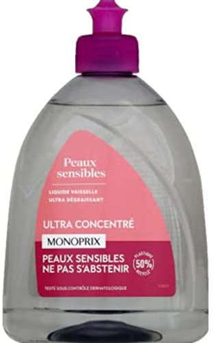 Monoprix Liquide vaisselle ultra concentré peaux sensibles - Le flacon de 500 ml