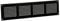 400x100mm / 16x4 inch Black Metal Air Vent Grille Cover with Insect Mesh - Ventilation Cover