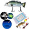 Esca da Pesca elettrica, Esca Artificiale wobbler Ricarica USB Esca bionica 3D per la Maggior Parte dei Pesci Esca da Pesca elettrica
