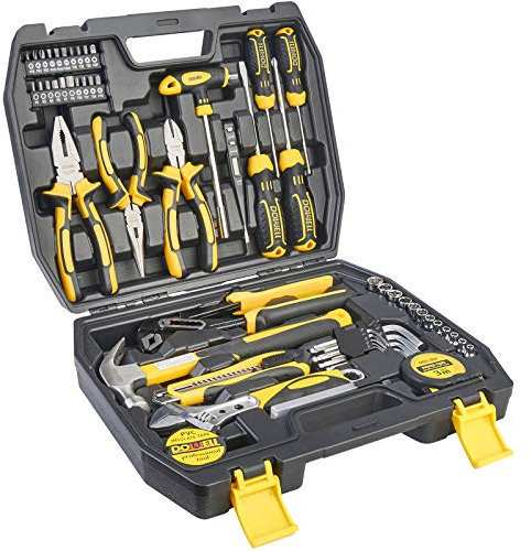 DOWELL Set di attrezzi Kit attrezzi 62 pezzi Set di strumenti per il proprietario di casa Chiave inglese Pinze Set di cacciaviti Kit di strumenti di riparazione