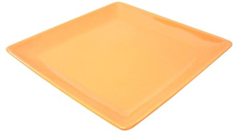 VIEJO VALLE PLATO LLANO CUADRADO MING PORCELANA NARANJA (LEER ANTES EL ESTADO DEL ARTICULO)