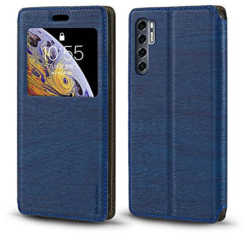 Custodia Flip in Pelle PU con Finestra Visibile e Chiusura Magnetica Invisibile Compatibile con TCL 20 Pro 5G, Protezione Totale