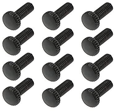 eMagTech 12 schwarze Tremolo-Verriegelungssystem-Steg-Feinstimmschrauben Instrumentenersatzteile Metall M5 kompatibel mit Floyd Rose E-Gitarre