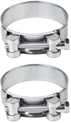 2 fascette stringitubo rinforzate in acciaio zincato per tubi da 56 a 59 mm