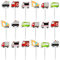 Get Fresh Cars Food Picks for Kids – 18-pcs Transport Food Picks Lunch Dekoration – Niedliche Fahrzeug Bento Zahnstocher für Kid – Wiederverwendbare Kids Food Picks Zahnstocher Set für Bento Deco
