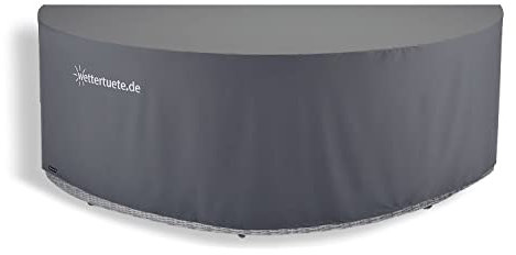 wettertuete.de halbrunde Abdeckung 200x105x75 cm (BxLxH) wasserdicht, atmungsaktiv, Sonneninselabdeckung, Schutzhülle