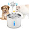 BomKra Fontaine automatique pour chat avec détecteur de mouvement, blanc, 45 x 45 x 30 mm
