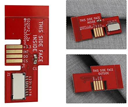 eMagTech 2pcs Micro SD Card Adapter TF Card Reader SD2SP2 SDLoad SDL Adapter Compatible with Nintendo GameCube Professional Repair Parts (Red)