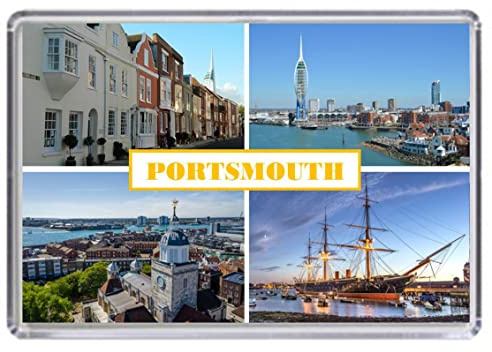 Portsmouth England United Kingdom Souvenir Acrylic Fridge Magnet (Standard: 70x45mm)