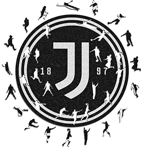 Iconic Puzzles - Juventus Logo Offizielles Produkt, Holzpuzzle für Erwachsene und Kinder, 100% nachhaltig, Größe L, 500 Stück
