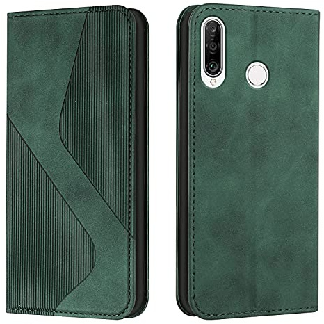 Mo-Somnus Kompatibel mit Huawei Y6P 2020 Hülle, Magnet PU Leder Flip Wallet Case Tasche Handyhülle, Stoßfeste Schutzhülle Huawei Y6P 2020 Brieftasche Klapphülle mit [Kartenfächer] (Grün)