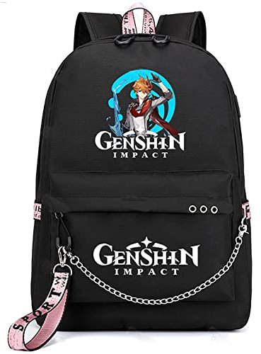 jiminhope Anime Genshin Impact Backpack Computer Bag Klee Venti Lisa Backpack Genshin Impact Daypack Bookbag School Bag Diluc Amber Rucksack For Unisex