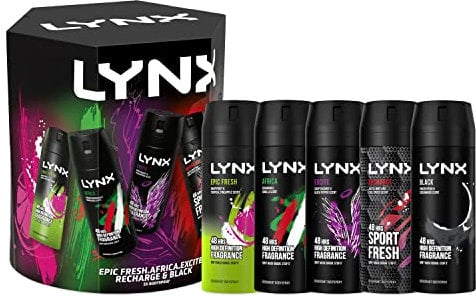 Lynx Bodysprays Multi Fragrance Edition 48H Fresh 5pcs Gift Set For Men