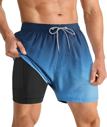 APTRO Pantaloncini da Bagno Uomo Costume Pantaloncino Uomo in Mare Estivi Asciugatura Rapida02 Blu S172 L