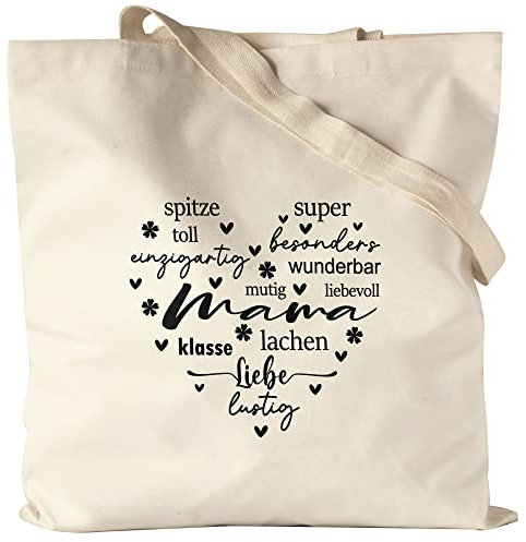 Hey!Print Mama Jutebeutel Muttertagsgeschenk Beste Mama der Welt Danksagung