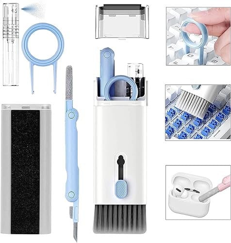 Keyboard Cleaning Kit, 7 in 1 Keyboard Cleaning Brush Kit, Multifunctional Cleaning Tool for Keyboards, Headphones, Mobile Phones, Laptop, PC Monitor