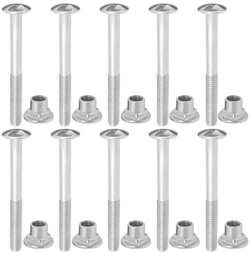ITROLLE Juego de 10 accesorios de pernos y tuercas antirrobo M6 x 60 mm, tuerca a prueba de manipulaciones, tornillo de desmontaje unidireccional para columnas de canal U