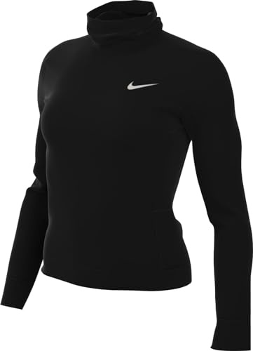 Nike Damen Swift Element Rollkragen Langarmshirt, Black, M