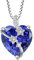 starchenie Damen Halskette 925 Sterling Silber Herz änhänger Geburtssteine Tansanit Zirkonia Anhänger Kette mit Stern