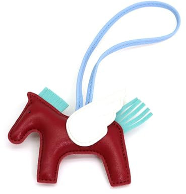 HOHOPEACH Taschenanhänger aus veganem Leder, für Handtaschen, adrette Sachen, Designer-Schlüsselanhänger für Damen, Autozubehör, weinrot, Einheitsgröße