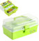 3 Layers Art Storage,Medical Box,Plastic Craft Storage Boxes with Compartments,Craft Box Storage Caddy,Art Storage Box,Craft Organiser for Sewing,Hobby,Arts,Crafts,Lego,Medicine,Stationery (Green)