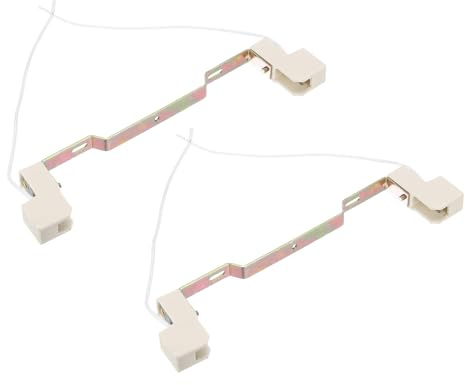 PATIKIL 189mm R7S Sockel, 2er Pack Keramik Lampenfassung Halogen Sockel Birnenadapter Konverter Doppeltendig mit Kabel, mehrfarbig weiß