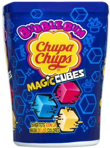 CHUPA CHUPS Magic Cubes, Chicle Infantil Multicolor, Pack 6 Botes