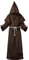 Crusward Costume de moine pour homme et enfant - Costume de moine avec robe de moine, collier croix, gants, cordon de serrage - Monk prêtre - Costume de cosplay pour Halloween, carnaval (adulte,