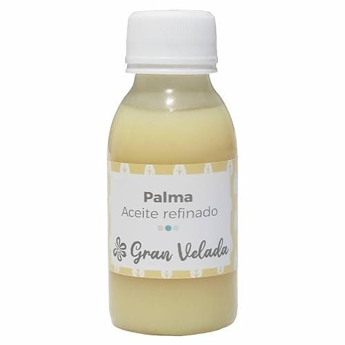 Aceite de Palma Refinado para Cosmética Natural: Ideal para Jabón, Cremas y Mascarillas Capilares. Propiedades Antioxidantes para Piel. Estado Sólido a <36°C.