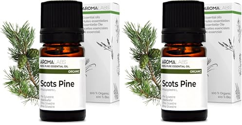 BIO - Scots Pine Essential Oil - 5mL - 100% Pure, Natural, Chemotyped and AB Certified - AROMA LABS (French Brand) (Pack of 2)