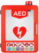 AED-Defibrillator-Aufbewahrungsschrank, Erste-Hilfe-AED-Defibrillator-Aufbewahrungsschrank zur Wandmontage, Erste-Hilfe-Schrank, Trennwandposition einstellbar, passend für die meisten AED-Modelle rot