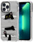 MOSNOVO Coque pour iPhone 13 Pro - Housse Fine Transparente Antichoc en TPU + PC [Protection Contre Les Chutes de 2 m/Anti-Pelage] - Chat Noir caché