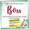 Lustige Weihnachtskarte für den Chef mit reduziertem Aufkleber, Stechpalmen- und Efeu-Design, Boss-Weihnachtskarte, Frohe Weihnachten Boss, humorvolle Karte für Sie oder Ihn, Witzgeschenk für Boss,