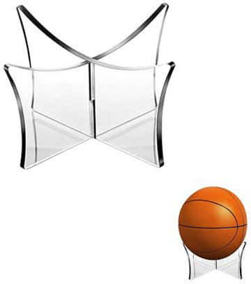 Ballhalter,Fußball Display Ständer Acryl Basketball Ständer Rugby-Ball Ballständer Klarer Fußball Ballaufbewahrung Regal mini halterung Volleyball Halter Sport Ball Vitrine für Heimschule(Schwarz)