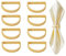 Alrens 8 Stück Serviettenringe Gold Metall Serviettenschnallen Halbrunder Serviettenhalter Napkin Rings Tischdekoration für Hochzeit, Party, Feiertagsparty, Geburtstagsparty, Jahrestag, Abendessen