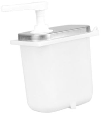 FLCPJGV Distributeur de sauce avec pompe 2000 ml pour sirop et condiments, 2l Blanc