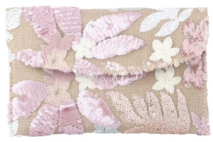 Jywmsc 2025 Summer Clutch Purse for Women Floral Beaded Purse Vintage Embroidery Sequin Evening Clutch for Formal Wedding