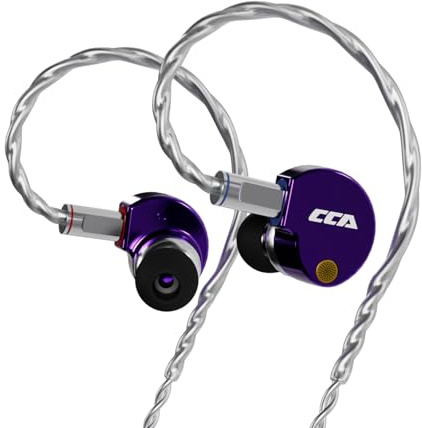 CCA Phoenix In-Ear Monitor Kopfhörer, Dual-Magnet Dynamic Driver IEM mit HiFi Clear Sound & Deep Bass, Vollmetall Professionelle Gaming Earbuds für Musiker, Sänger