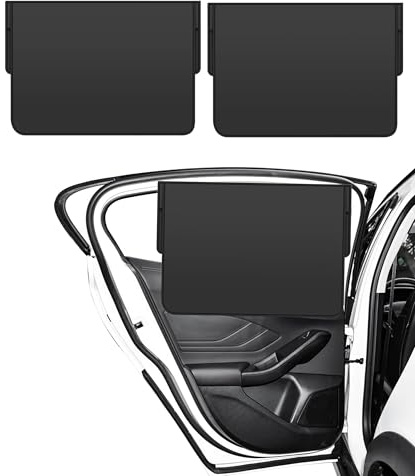 Flaconi Cortinas Coche,Parasol Coche Lateral,Bloquea los Rayos UV y Protege la Privacidad,Cortinas para Ventana Lateral de Coches,Adecuado para la Mayoría de Automóviles,Caravanas (Ventana Trasera)
