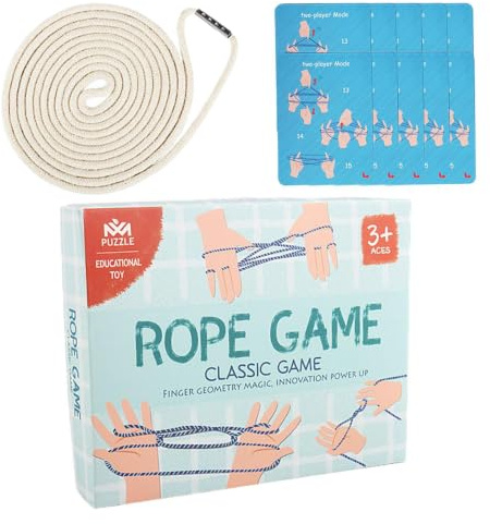 3 Pcs Cat's Cradle Retro String Game, Colour Fumble Finger Thread Rope
