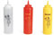 Tablecraft Nostalgia Squeeze Bottle Dispenser, Clear/Red/Yellow, 17 x 6 x 20 cm