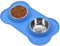 Vivaglory Gamelles pour chien en acier inoxydable avec tapis en silicone antidérapant pour animaux de compagnie de petite et moyenne taille
