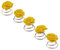5 x Rosen Curlies - Brauthaarschmuck - Curlie - Haarschmuck | Gelb