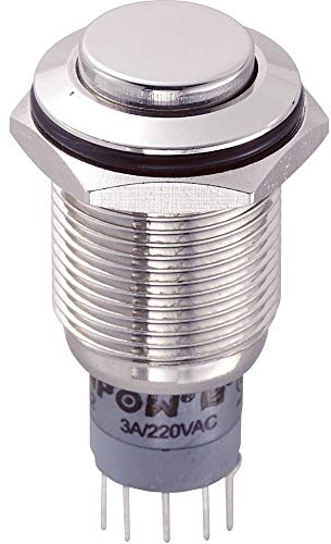 TRU Components LAS2GQH-22/N/P 701932 250 V/AC 3 A 2 x On/(On) Erinnerungsknopf 1 Stück